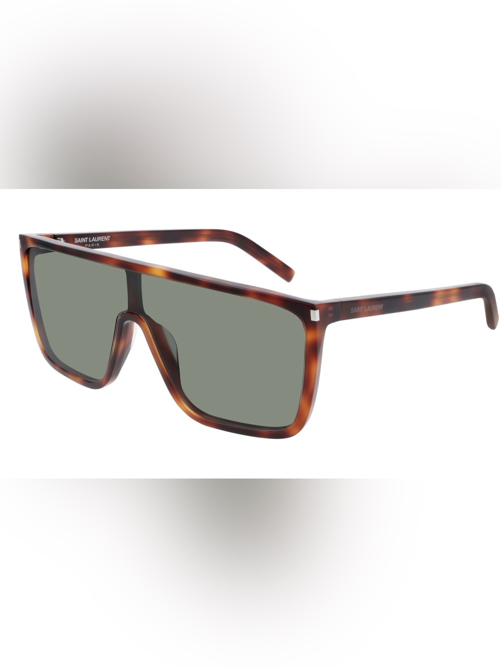 Saint Laurent SL 364 MASK 002 Havana Green Sunglasses Unisex YSL w/ Case